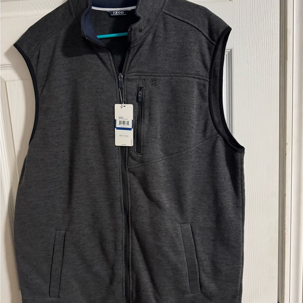 Izod Men's Charcoal Vest